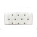 Evening Bag - Satin Embellished w/ Flower Rhinestones - White -BG-38044WT